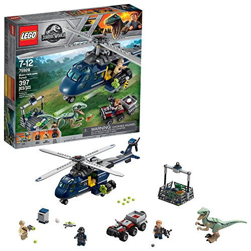LEGO Jurassic World Blues Helicopter Pursuit 75928 Building Kit (397 Piece)