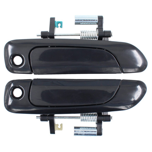 NewYall Pack of 2 Front Left and Right Black Exterior Door Handle with Passenger Side Keyhole
