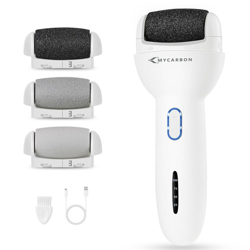 MYCARBON Foot File Callus Remover for Feet, Electric Foot Callus Remover Pedicure Kit, Rechargeable Feet Care Professional Tool for Dry Skin Dead Hard Cracked Ideal Gift