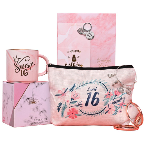 HonorUS Sweet 16 Gifts for Girls, Sweet Sixteen 16th Birthday Decorations Gifts for Girls, Unique Gifts Box for 16 Year Old Girl Granddaughter Daughter Niece HonorUS Sweet 16 Gifts for Girls, Sweet Sixteen 16th Birthday Decorations Gifts for Girls, Unique Gifts Box for 16 Year Old Girl Granddaughter Daughter Niece