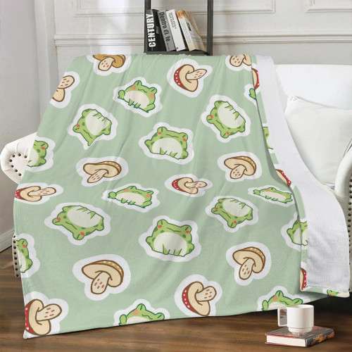 Cute Frog Mushroom Blanket Super Soft Cozy Fuzzy Plush Flannel Throw Blanket for Adults Teens Kids Throw Blankets for Couch Bed Sofa Frog Living Room Decor Blankets Gifts for All Season 50x60 Inch Cute Frog Mushroom Blanket Super Soft Cozy Fuzzy Plush Flannel Throw Blanket for Adults Teens Kids Throw Blankets for Couch Bed Sofa Frog Living Room Decor Blankets Gifts for All Season 50x60 Inch