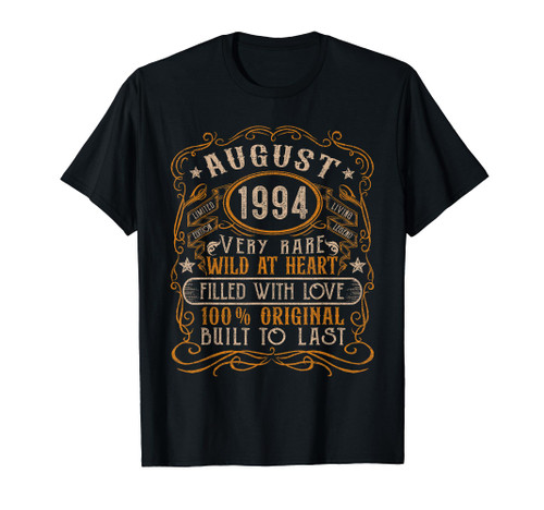 29th Birthday Awesome Since August 1994 Bday 29 Year Old T-Shirt