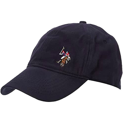 Concept One U.S Polo Assn. Dad Hat, Adult Cotton Adjustable Baseball Cap with Curved Brim and Embroidered Horse Logo, Navy,One Size