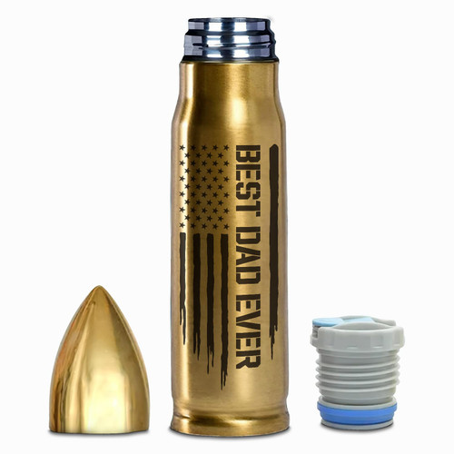 CHUSUKASU Best Dad Ever 17oz Bullet Tumbler - Dad Tumbler, Gifts for Dad, Dad Birthday Gift from Daughter Son, Father Birthday Gift, Christmas Gifts for Dad, Best Dad Ever Gifts, Presents for Dad