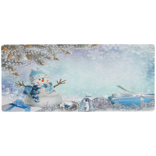 Extended Gaming Mouse Pad Large Office Desk Mat Christmas Snowman Gifts Desk Pad Protector Nonslip Desk Blotter Computer Mouse Pad Desk Writing Pad for Gamers, Desktop, Office and Home 31.5 x 11.8 in