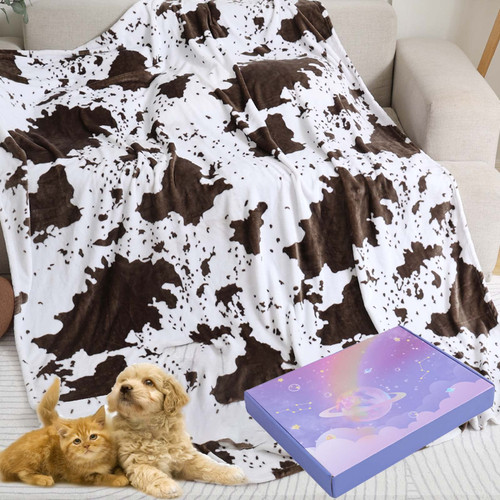 Anamee Cow Print Blanket, Cozy Soft Flannel Fuzzy Cow Throw Blankets Gift for Mom Women, Warm Fleece Plush Lightweight Cow Blankets for Couch Sofa Bed Office, Cow Gifts for Adults Kids 50"x60" Anamee Cow Print Blanket, Cozy Soft Flannel Fuzzy Cow Throw Blankets Gift for Mom Women, Warm Fleece Plush Lightweight Cow Blankets for Couch Sofa Bed Office, Cow Gifts for Adults Kids 50"x60"