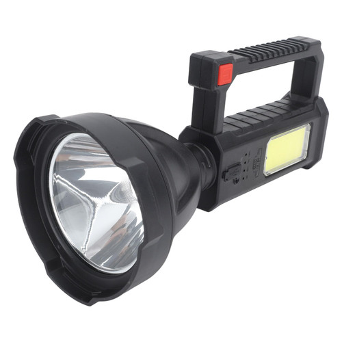 Fockety Rechargeable Spotlight Flashlight, Super Bright Handheld Spotlight, Waterproof Long Range LED Searchlight with Tripod and USB Output for Outdoor Hunting Boating Camping Emergencies