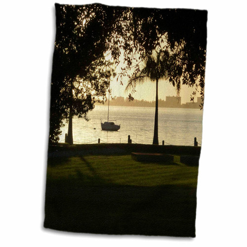 3dRose Florene Sunset - Sarasota Sail at Sunset - Towels (twl-37270-1)