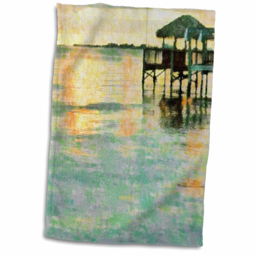 3dRose Florene Impressionism - Turquoise Orange Yellow Tropic Sunset - Towels (twl-37345-1) 3dRose Florene Impressionism - Turquoise Orange Yellow Tropic Sunset - Towels (twl-37345-1)