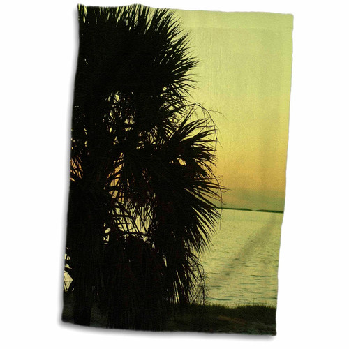 3dRose Florene Tropic Sunset - Celery Silhouette - Towels (twl-7735-1)