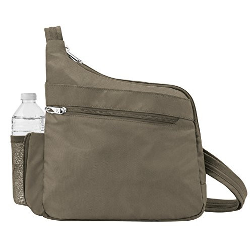 Travelon Anti-Theft Messenger Style Crossbody, Nutmeg