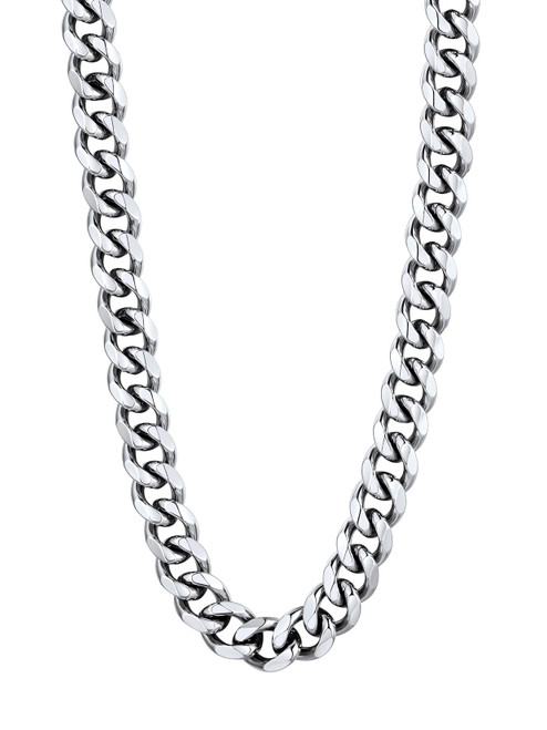 U7 Men Chunky Cuban Chain 12mm Wide Stainless Steel Miami Cuban Link Chain Necklace for Rapper Father 30"