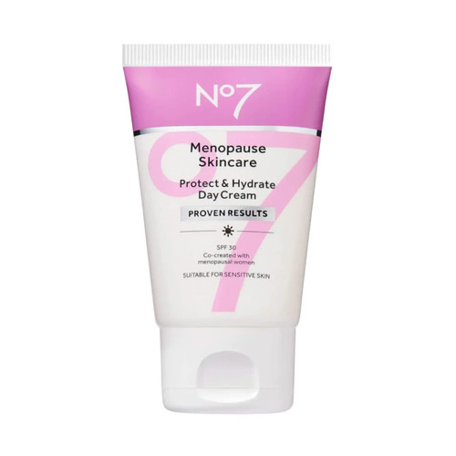 No7 Menopause Skincare Protect & Hydrate Day Cream - SPF 30 Facial Moisturizer with Green Tea + Niacinamide for Smoother & Brighter Skin - Menopause Support Skincare with Vitamin C (1.69 fl oz) No7 Menopause Skincare Protect & Hydrate Day Cream - SPF 30 Facial Moisturizer with Green Tea + Niacinamide for Smoother & Brighter Skin - Menopause Support Skincare with Vitamin C (1.69 fl oz)