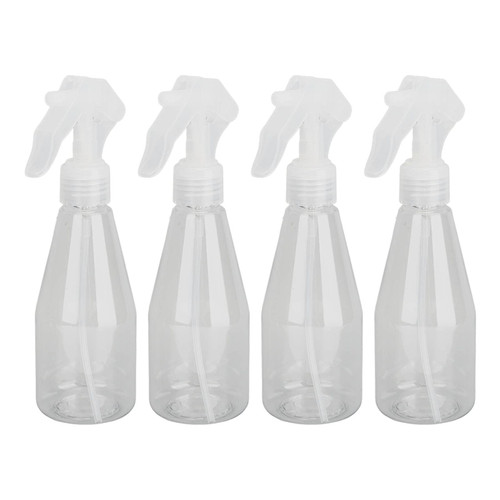 4pcs 200ml Spray Bottle, Empty Clear Refillable Liquid Container Portable Small Plastic Mist Bottle for Skin Care Watering