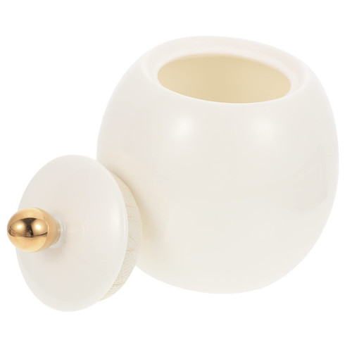 Zerodeko white porcelain tea containers with lids container with lid loose tea jar chinoiserie decor tea storage container kitchen canister ceramic jar Pu'er ceramics Porcelain jar Zerodeko white porcelain tea containers with lids container with lid loose tea jar chinoiserie decor tea storage container kitchen canister ceramic jar Pu'er ceramics Porcelain jar