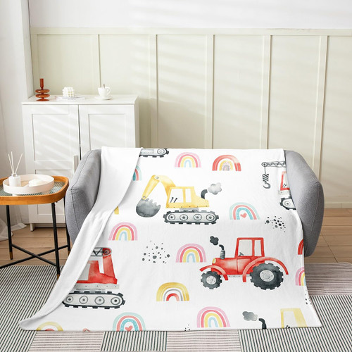 Rainbow Flannel Fleece Throw Blanket Baby 30"x40" Kids Construction All Season Bed Blanket for Sofa Couch Boys Teens Cartoon Construction Fuzzy Blanket Rainbow Cloud Red Yellow Plush Blanket Rainbow Flannel Fleece Throw Blanket Baby 30"x40" Kids Construction All Season Bed Blanket for Sofa Couch Boys Teens Cartoon Construction Fuzzy Blanket Rainbow Cloud Red Yellow Plush Blanket