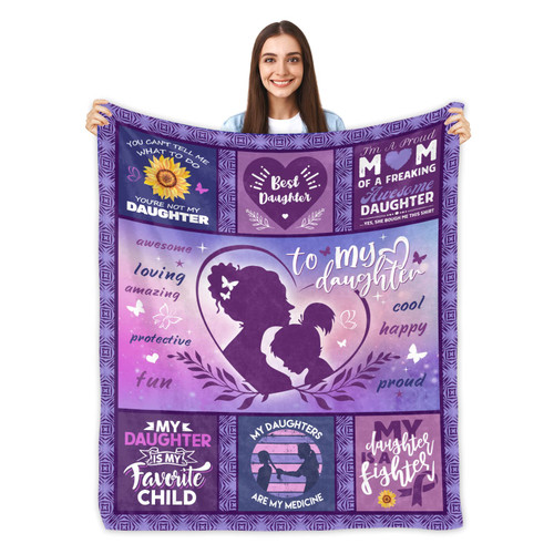 Daughter Blanket from Mom to My Daughter Blanket from Mom Daughter Birthday Gifts from Mothers Flannel Fleece Throw Blankets Mother to Daughter Throw Blanke Graduation Anniversary Ideas 50"X60" Daughter Blanket from Mom to My Daughter Blanket from Mom Daughter Birthday Gifts from Mothers Flannel Fleece Throw Blankets Mother to Daughter Throw Blanke Graduation Anniversary Ideas 50"X60"