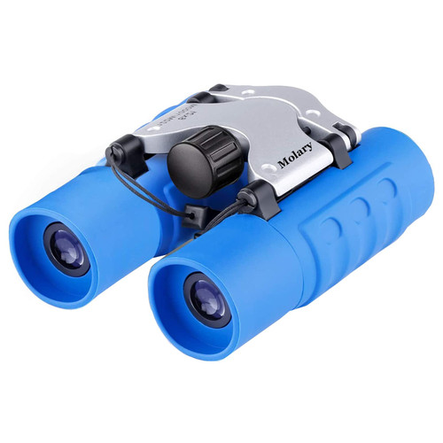 Molary Binoculars for Kids, 8 x 21 High-Resolution Optics Mini Compact Binocular, Shockproof Folding Small Telescope for Camping, Bird Watching, Gift for 3-12 Years Boys Girls
