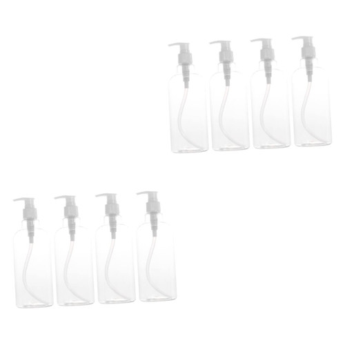 FOMIYES 8 PCS Travel Shampoo Bottle Dispenser Pump Bottle Travel containers for toiletries Clear Container Amber Spray Bottles soap Dispenser Conditioner Plastic Pump Ceramics