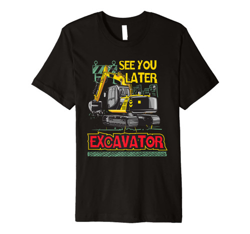 Excavator Operator Construction Heavy Equipment Design Premium T-Shirt