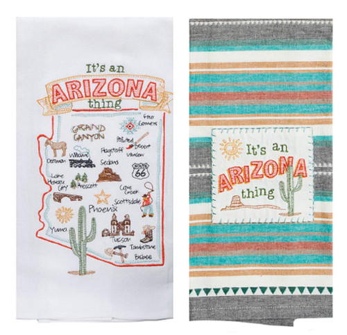 2 Piece Kay Dee Designs Home State of Arizona Embroidered Kitchen Towel Bundle 2 Piece Kay Dee Designs Home State of Arizona Embroidered Kitchen Towel Bundle