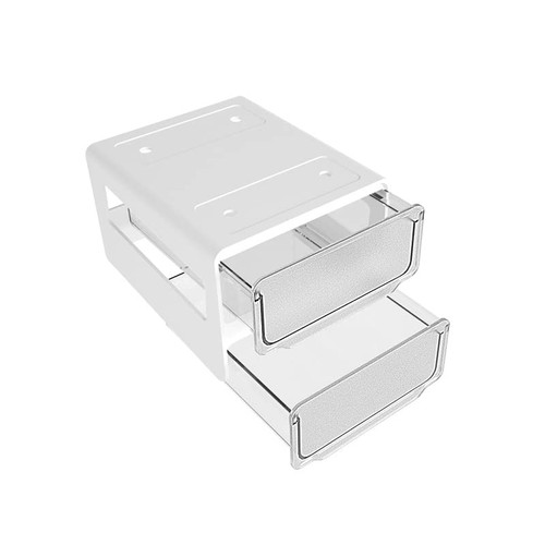 COZYWELL Under Desk Drawer 2 Layers, Double Trays Attachable Under Desk Storage Drawer, Click on Hidden Table Drawer for Home Office Pencil Stationery Storage