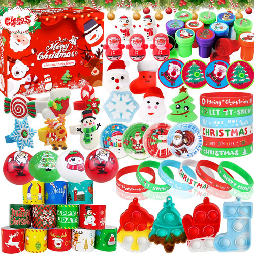 62 Pcs Christmas Party Favors for Kids Toys Assortment Stocking Stuffers,Treasure Box Toys,Classroom Prizes,Pinata Goodie Bag Stuffers,Prize Box Toys,Treasure Chest,Christmas Gifts for Boys and Girls