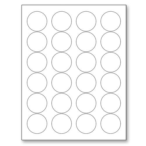 NextDayLabels - Laser/Ink Jet White Labels (1.66" Round - 24 Per Page | 2400 Labels)