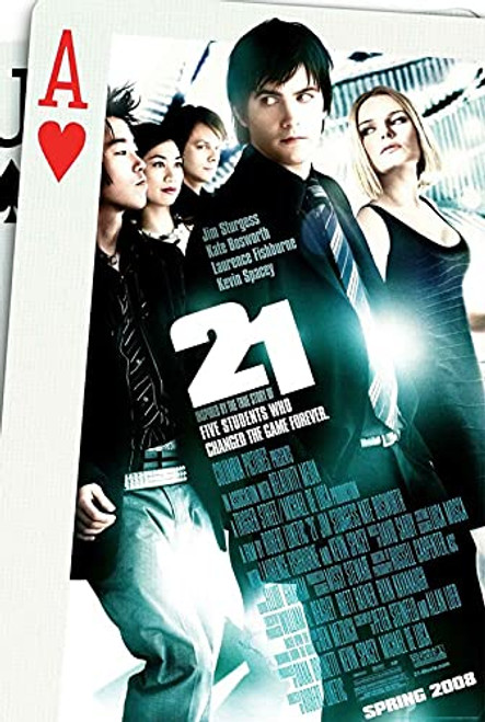 21 (2008) Original Authentic Movie Promo Poster 11x17 - S/S - Jim Sturgess - Kevin Spacey - Kate Bosworth - Aaron Yoo