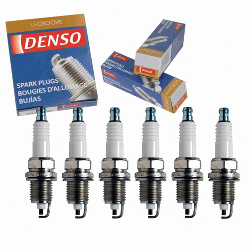 6 pc DENSO Standard U-Groove Spark Plugs compatible with Dodge Journey 3.5L V6 2009-2010
