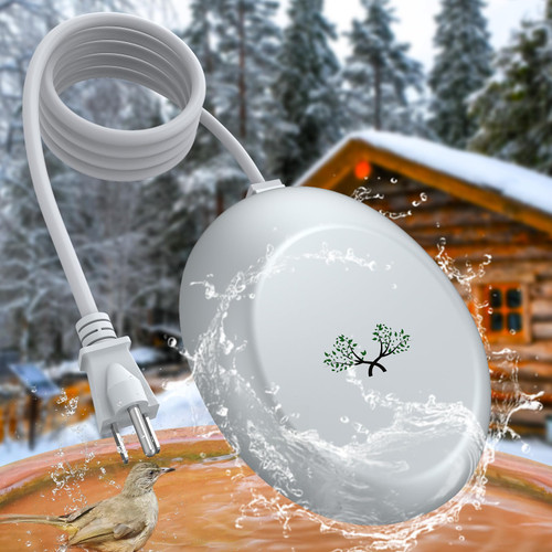 Keten Bird Bath Heater for Outdoors in Winter, 70W Thermostatic Controlled Auto Shut Off Birdbaths Deicer, Winter Water Heated De-icer for Bird, Chicken, Duck, Farm Trough