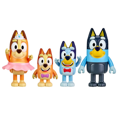 Bluey - The Show - 4-Pack, Bingo, Chilli & Bandit 2.5-3 inch Figures Bluey - The Show - 4-Pack, Bingo, Chilli & Bandit 2.5-3 inch Figures