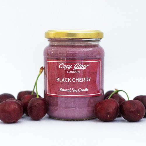 Cozy Glow Black Cherry Large Soy Candle