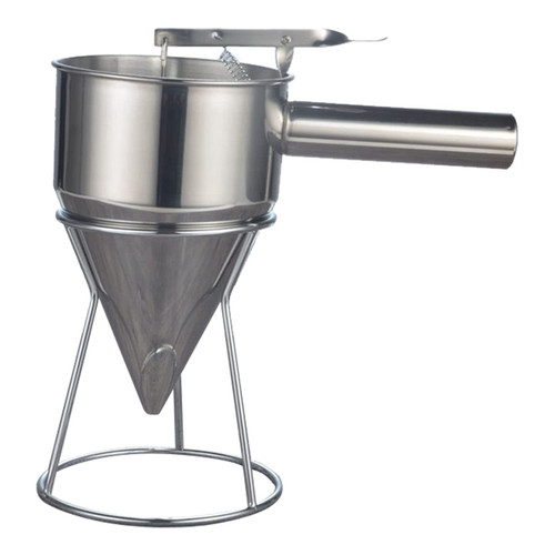 VTOSEN Stainless Steel Batter Dispenser Funnel Dispenser with Stand for Takoyaki, Pancakes, and Baking - Pancake Batter Dispenser for Precise Pouring VTOSEN Stainless Steel Batter Dispenser Funnel Dispenser with Stand for Takoyaki, Pancakes, and Baking - Pancake Batter Dispenser for Precise Pouring