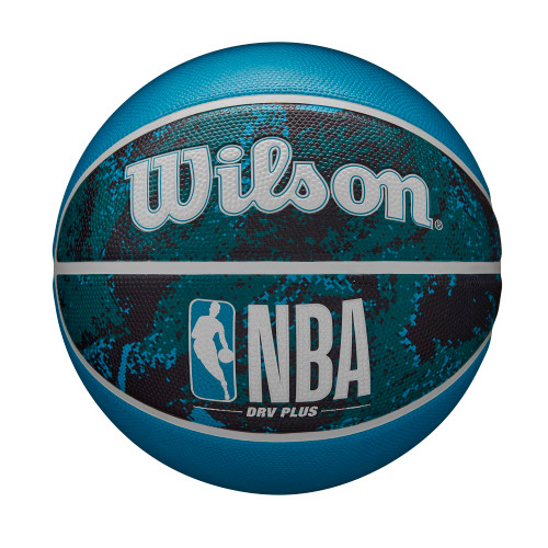 WILSON NBA DRV Plus Vibe Outdoor Basketball - Size 6-28.5", Black/Blue WILSON NBA DRV Plus Vibe Outdoor Basketball - Size 6-28.5", Black/Blue