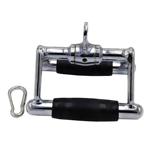 LAT Pull Down Bar,Rotating Press Down Bar,Tricep Rope,Strength Training Double D Row Handle Cable Attachment for Weight Workout,Cable Machine Accessories with Rubber Grips