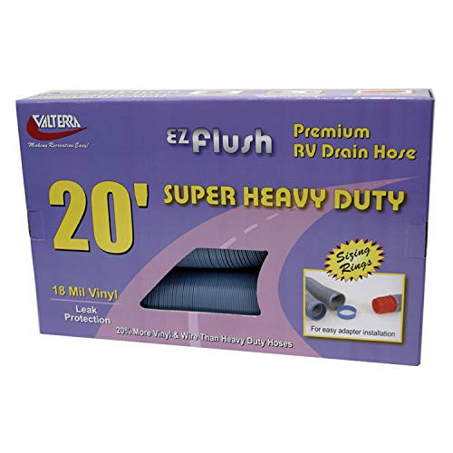 Valterra D04-0049 EZ Flush Slate Blue 20' Super Heavy Duty Drain Hose