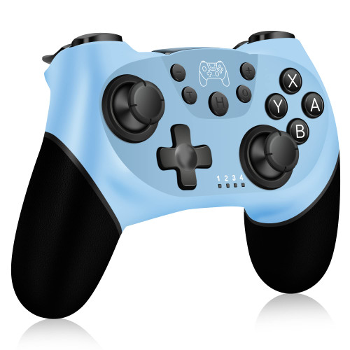 Zakgbxbig Controller for Switch, Wireless Pro Controller for Switch Lite, Controller for Switch Remote Gamepad Joystick, Turbo and Dual Vibration (Sky Blue+Black)