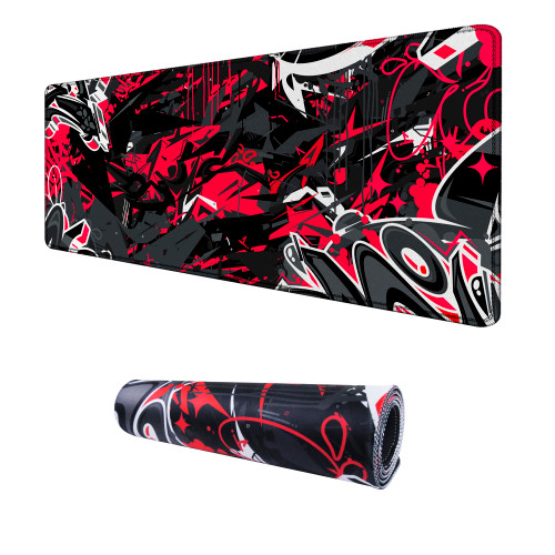Viorichve XXL Mouse Pad Extended Gaming Mouse Pad Large Desk Mat 31.06" x 11.8" Keyboard Laptop Computer Red Mousepad for Home Office Gaming Work