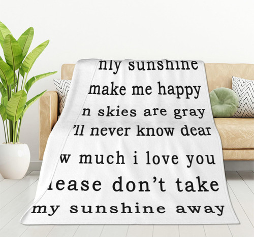 HGOD DESIGNS You are My Sunshine My only Sunshine You Make me Happy I Love You Please Dont take My Sunshine Away Blanket Throw Blanket Soft Comfortable for Sofa Chair Bed Office 50"x60" HGOD DESIGNS You are My Sunshine My only Sunshine You Make me Happy I Love You Please Dont take My Sunshine Away Blanket Throw Blanket Soft Comfortable for Sofa Chair Bed Office 50"x60"