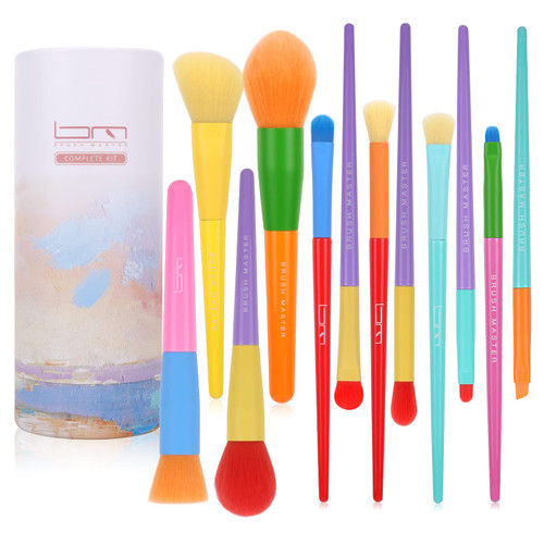 Brush Master Makeup Brushes 12 Pcs Colourful Makeup Brush Set Premium Gift Synthetic Kabuki Foundation Blending Face Powder Blush Concealers Eyeshadow Professional Makeup Brush Set with Holder Brush Master Makeup Brushes 12 Pcs Colourful Makeup Brush Set Premium Gift Synthetic Kabuki Foundation Blending Face Powder Blush Concealers Eyeshadow Professional Makeup Brush Set with Holder