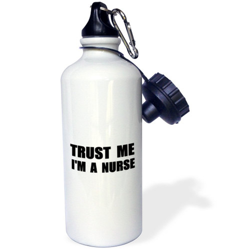 3dRose Trust me Im Nursing Medical Medicine Humor Funny Job Gift Sports Water Bottle, 21 oz, Multicolored