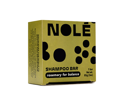 NOLE Solid Shampoo Bar Rosemary for Balance, Anti Dandruff Shampoo Bar for Hair | Sulfate Free Shampoo Bar, 100% Plastic Free Packaging, Eco-Friendly | 3 oz
