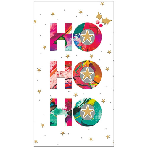 Christmas Guest Towels - 30 CT 3-Ply Napkins in Ho Ho Ho Design by Jo Spicer - Festive Buffet, Kitchen, or Bathroom Decor