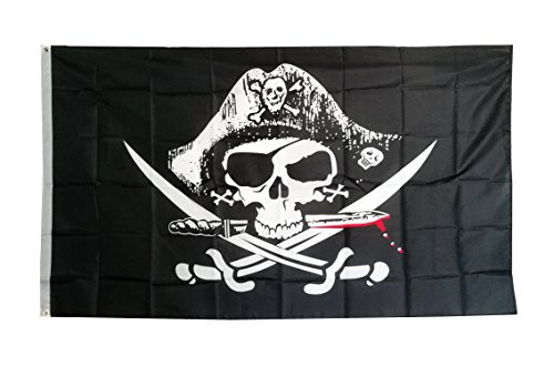 TopAAA Dead Man's Chest Flag Pirate Flag 3x5 ft with Brass Grommets