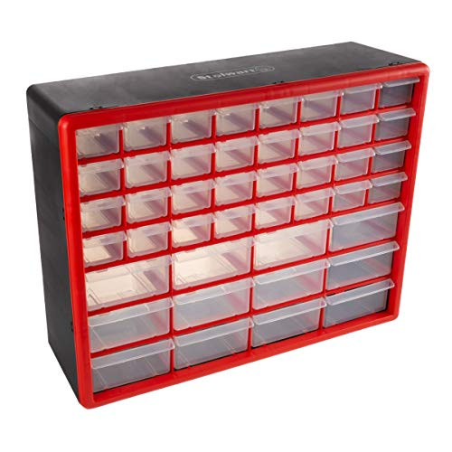 Storage Drawers-44 Compartment Organizer Desktop or Wall Mountable Container for Hardware, Parts, Craft Supplies, Beads, Jewelry, and More by Stalwart