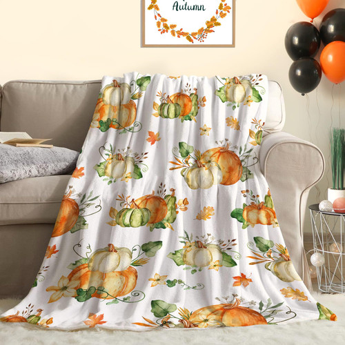 Tupmnbry Fall Throw Blanket Pumpkin Blanket Thanksgiving Decor Autumn Leaves Blanket Super Soft Flannel Throw Blanket for Bedding Sofa and Travel 50"X60" Tupmnbry Fall Throw Blanket Pumpkin Blanket Thanksgiving Decor Autumn Leaves Blanket Super Soft Flannel Throw Blanket for Bedding Sofa and Travel 50"X60"