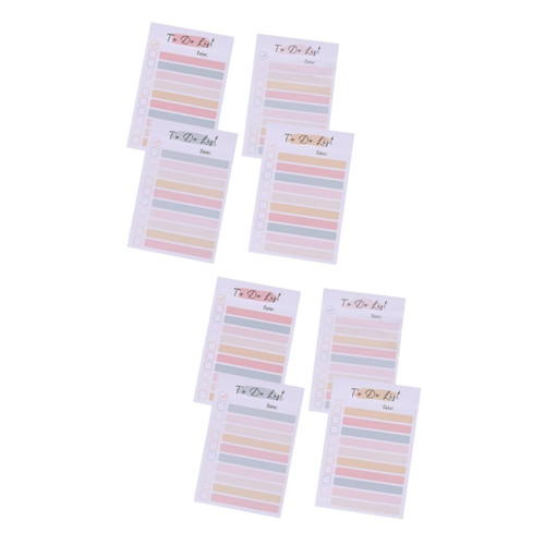 NUOBESTY 2pcs 4 Rainbow Notes Stickers for Scrapbook Colored Sticky Notes Office Notepad self-Adhesive memo Stickers tearable memo pad Grocery List Notepad School memo Pads Portable