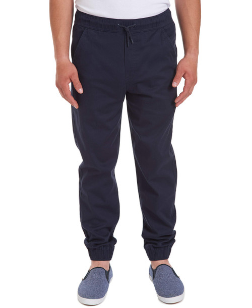 IZOD mens Stretch Twill Jogger Pants, Navy, 28-30 US