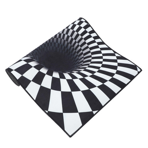 Garneck 1Pc Illusion Floor mat Optical Floor mat Snake Rug Door mat Non Slip Bath Mat Dark Colored Floor Mats Doormat Front Porch Rug Bath mats Polyester (Polyester) Outdoor 3D Round Rug